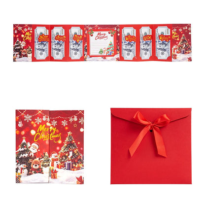🥳2026 HOT SALE🥳💞50K+ SOLD!✨ 50% OFF!🧧Festive Cash Gift Card Holder – Multi-Slot Organization, Holiday Notes Space & Ribbon Envelope – Turn Cash into a Thoughtful Christmas Gift 💌
