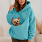 🥳2026 HOT SALE🥳💞50K+ SOLD🐾2026 A must-have for pet lovers 💞 Cozy Fleece Pet Bonding Pouch Hoodie – Warm & Supportive Small Pet Carrier Clothing