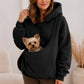 🥳2026 HOT SALE🥳💞50K+ SOLD🐾2026 A must-have for pet lovers 💞 Cozy Fleece Pet Bonding Pouch Hoodie – Warm & Supportive Small Pet Carrier Clothing