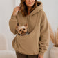🥳2026 HOT SALE🥳💞50K+ SOLD🐾2026 A must-have for pet lovers 💞 Cozy Fleece Pet Bonding Pouch Hoodie – Warm & Supportive Small Pet Carrier Clothing