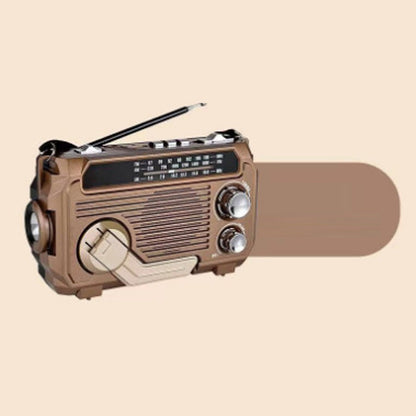 ⏰Hot Sale 60% OFF🎉Multi-function Hand Crank Portable Radio with Flashlight