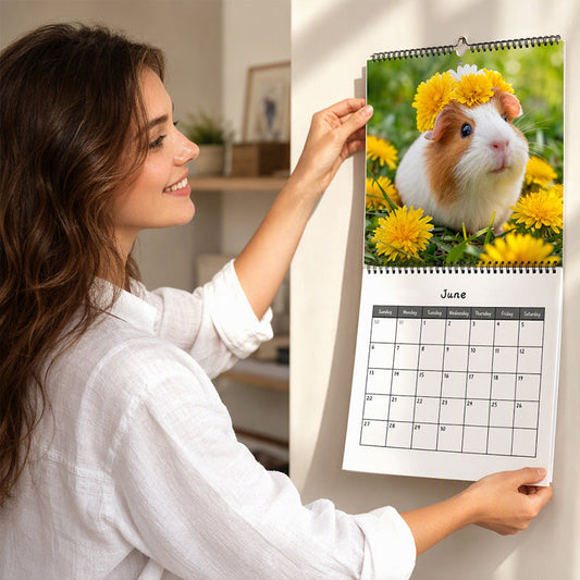 🏆 Last Day Special Price £3.8! Each🗓️Buy 2 Get 1 Free✨🔥2027 Funny Adorable Guinea Pig Wall Calendar