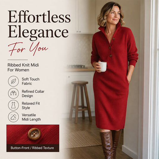 🍂Autumn Hot Sale 50% OFF🔥💖Women's 2026 Elegant Longsleeves Knit Pullover Dress