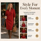 🍂Autumn Hot Sale 50% OFF🔥💖Women's 2026 Elegant Longsleeves Knit Pullover Dress