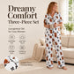 🥳2026 HOT SALE🥳💞50K+ SOLD!🍃 50% OFF!🐮Cute Highland Cow Print, 3-Piece Fun Pajama Set – Cozy Lounge & Sleepwear ✨