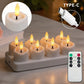 🖤🔥 Black Friday Sale - save 57% 🎄✨ Rechargeable Flameless LED Tea Light Candles 🕯️💖