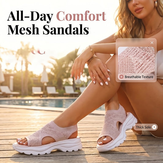 ⏳LAST DAY SALE ONLY ￡10.99!!🔥🔥Breathable mesh platform sandals for women