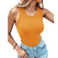🔥LAST DAY SPECIAL PRICE: ￡11.99!!🔥Ribbed Stretchy Tank Top with Shelf Bra