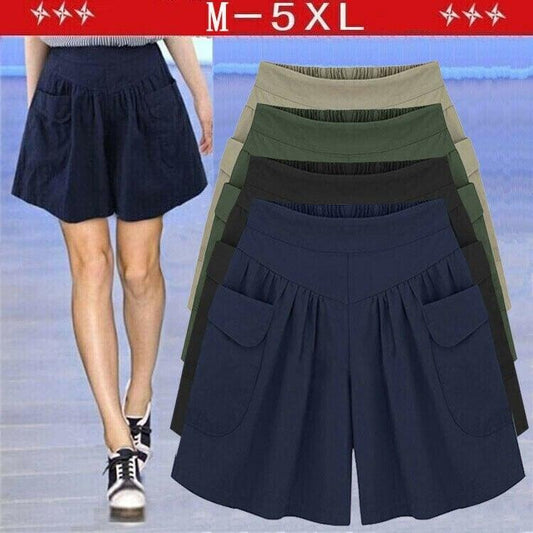 Beach Casual Hot Shorts Elastic Waistband