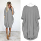 Hot sale💝 Women Casual Loose Pocket Long Sleeves Dress