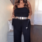 Loose Sleeveless Strap Stretchy Jumpsuit