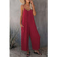 Loose Sleeveless Strap Stretchy Jumpsuit