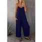Loose Sleeveless Strap Stretchy Jumpsuit