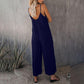 Loose Sleeveless Strap Stretchy Jumpsuit