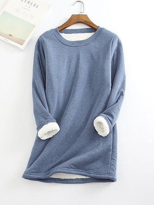 Women‘s NEW Casual Cotton Round Neck Solid Sweatshirt (S-5XL)